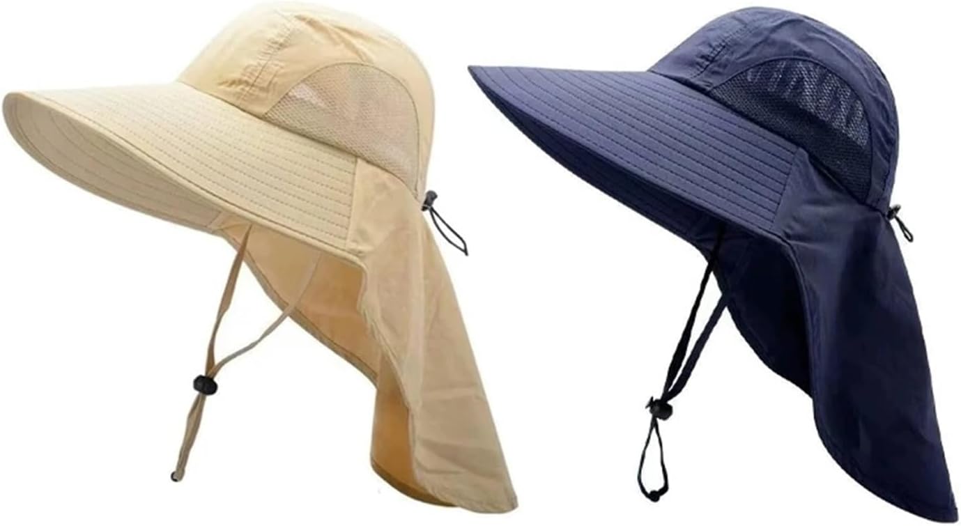 1/2/4PCS Summer Big Eave Neck Outdoor Sun Hats