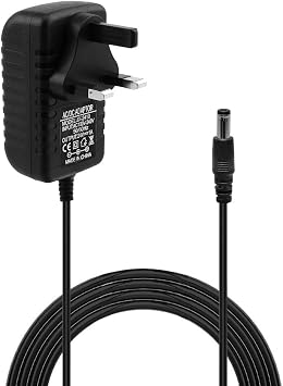 24V 1A Power Supply Adapter, 100-240v 50/60hz AC to DC Wall Charger With 5.5x2.1mm Plug 2M UK 24 Volt Charger for LED Strip Light, Router, CCTV Camera, Audio Monitoring