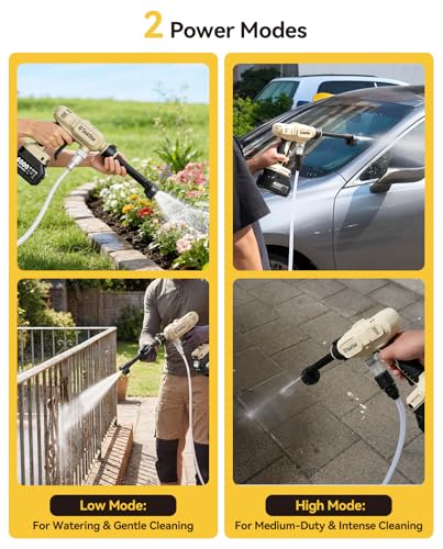 Image of TaskStar Portable Cordless 1250PSI High Pressure Power Washer