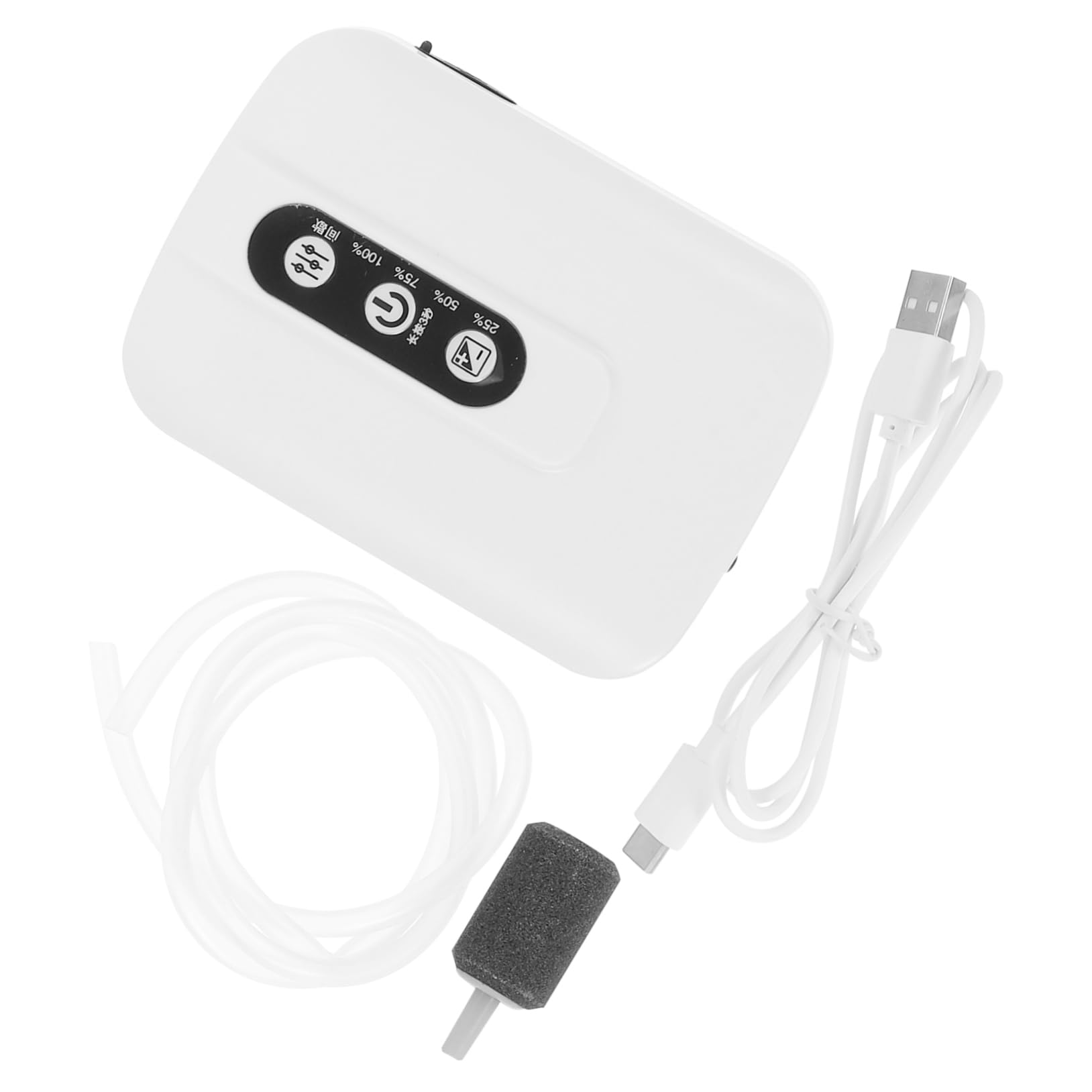 1 Satz Sauerstoffpumpe Für Fischbecken Aquarium Sauerstoffpumpe Zubehör Für Aquarien Für Aquarien Kleine Luftpumpe Aquarium Aus Kunststoff Weiß Belüfter Plastik USB