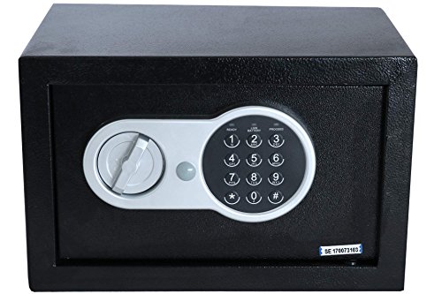 Kynast Tresor elektrisch 31x20x20 cm schwarz digital Schloss Cover