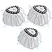 BONBELONG 3 Pezzi Testine di Ricambio per Mop, Mop rotante a 360 Gradi Ricambi Mop, Clean Twist Disc Teste di Ricambio, Mop Ricambio, Testina Pulente Compatibile con Vileda EasyWring Testa Triangolare