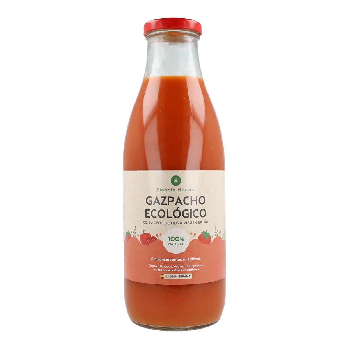 Pack 3x Gazpacho Tradicional Ecológico 1L – Gazpacho andaluz con AOVE, bajo en calorías