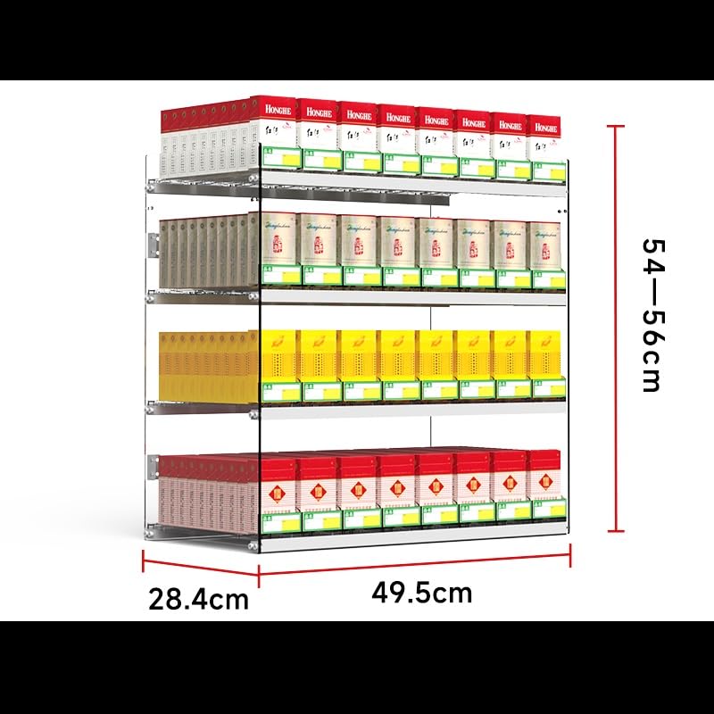 Présentoir mural à cigarettes avec poussoir pour commerces de proximité - 3