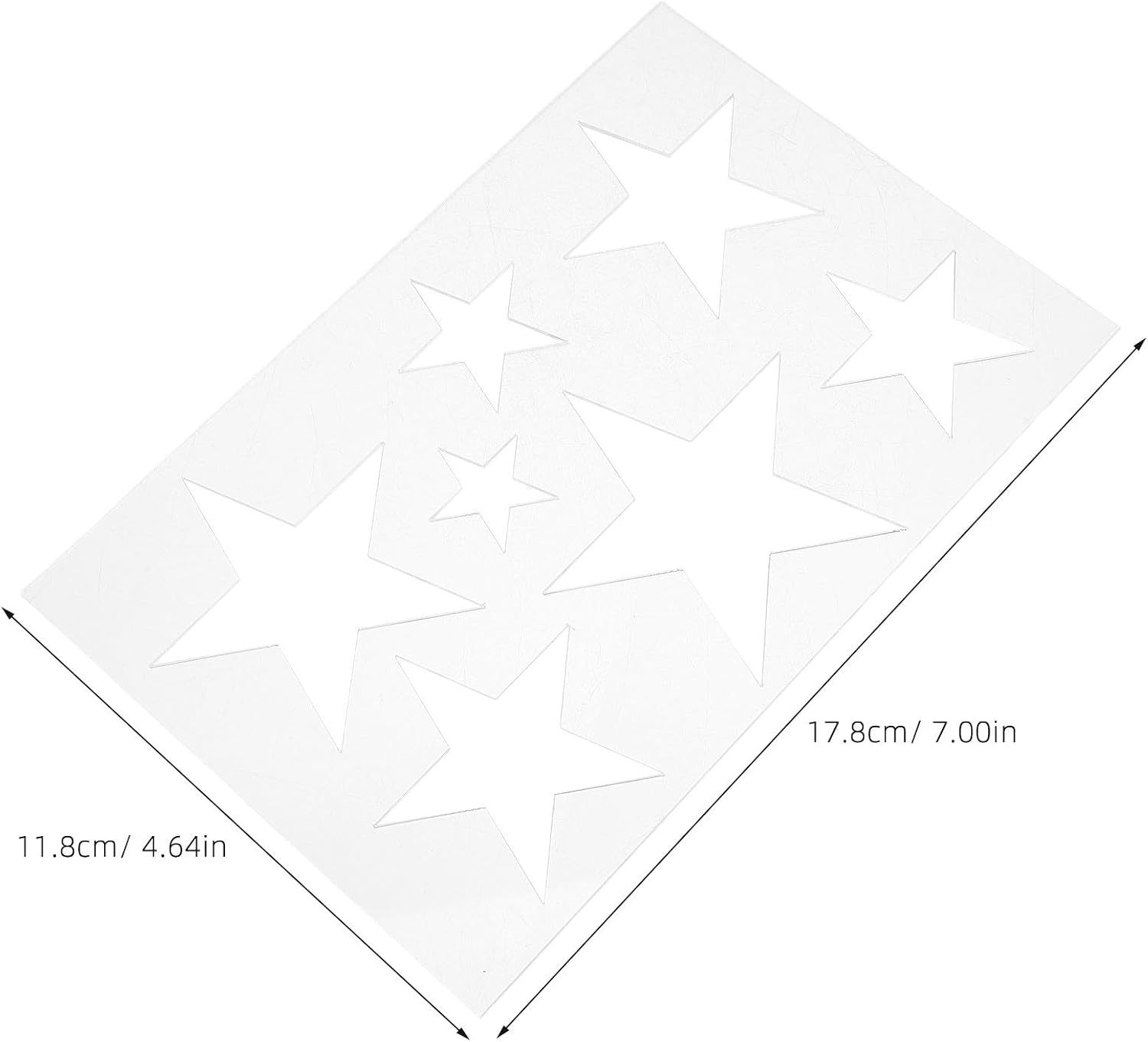 Acrylic Router Inlay Templates for Woodworking with Multiple Star Patterns, Markings and Scale, Precise Cutting Portable Router Stencils for DIY Woodshop Projects 7.01x4.65 Inches