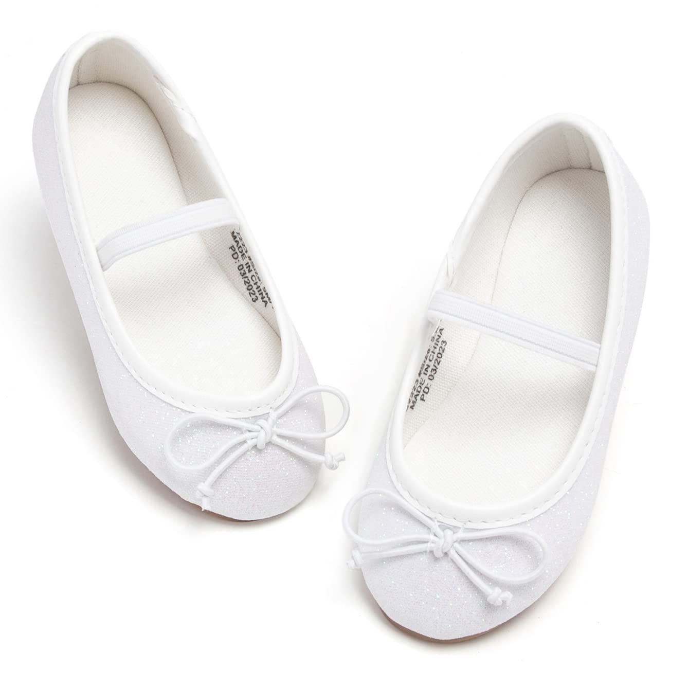 GINFIVE Toddler Girls Dress Shoes Little Girls Mary Janes Ballerina Flats Shoes Toddler