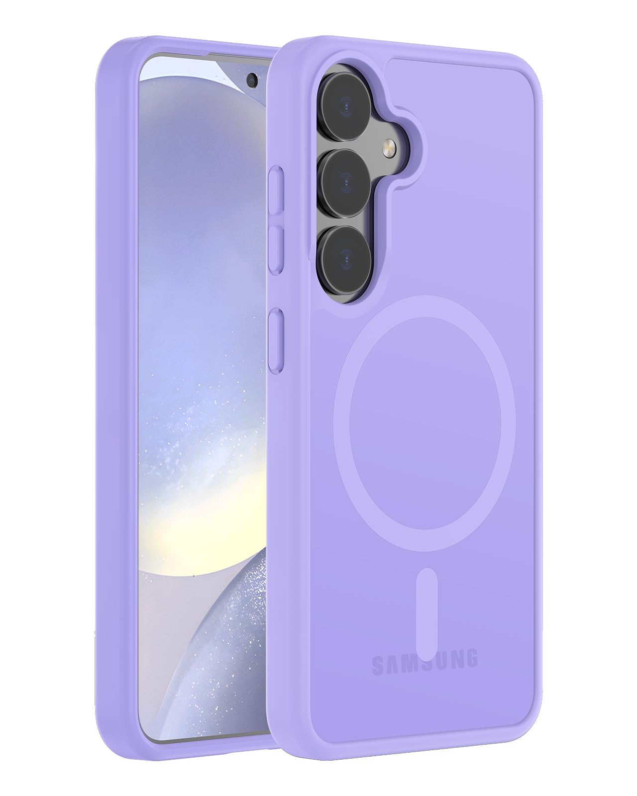 Hualele Magnetic for Samsung Galaxy S24 Plus Case & S25 Plus Case, Compatible with MagSafe, Military Grade Drop Protection Slim Translucent Shockproof