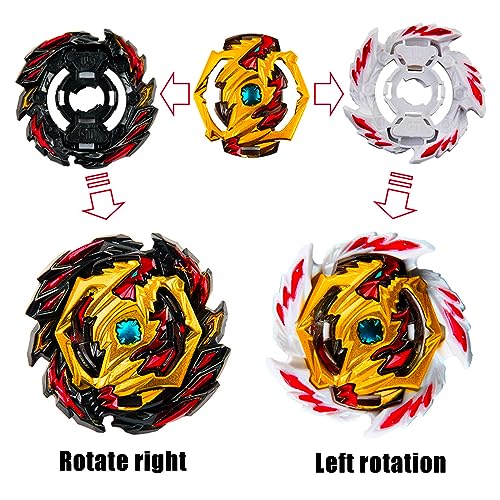 mlywd Spinning Tops Set including Launcher, 4D Metal Fusion Gyros Set, Spinning Top Toy Gift, B-145 - Image 4