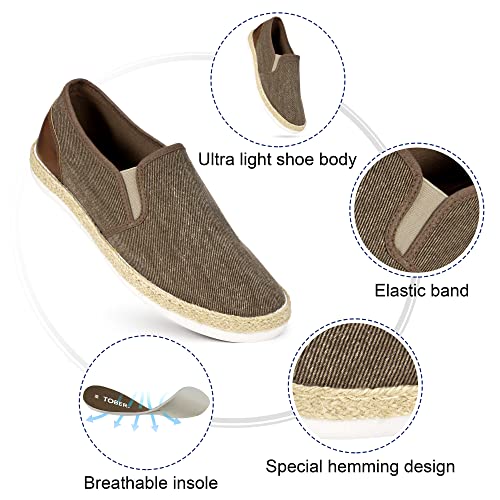 TOBER Men's Casual Slip-on Loafers Boat Shoes Non-Slip Walking Shoes Fashion Sneakers for Men Leisure Lightweight Comfortable3