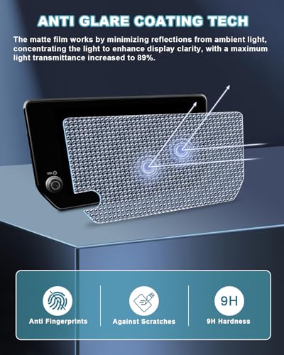 Image of CDEFG Anti-Glare Matte Screen Protector for 2023-2025 Toyota RAV4 10.5-Inch, 9H Tempered Glass 2023-2025 RAV4 (Limited /TRD Off-Road /XSE /Adventure /XLE Premium) Hybrid Accessories Anti-Fingerprint