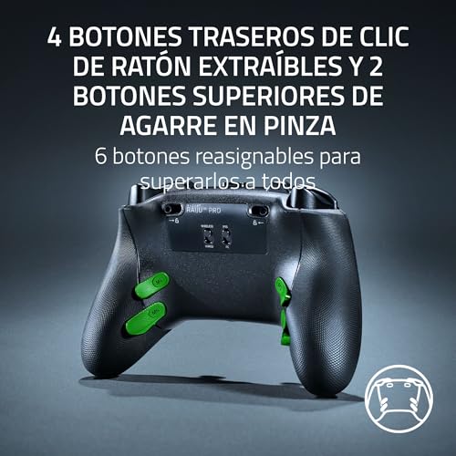 ¡Sube de nivel! Razer Raiju V3 Pro: 4 botones extraíbles, HyperTriggers y TMR sticks para precisión y control total en PS5 y PC.