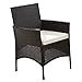 Divano Roma Furniture Modern Outdoor Garden Patio Set-4 Piece, Espresso