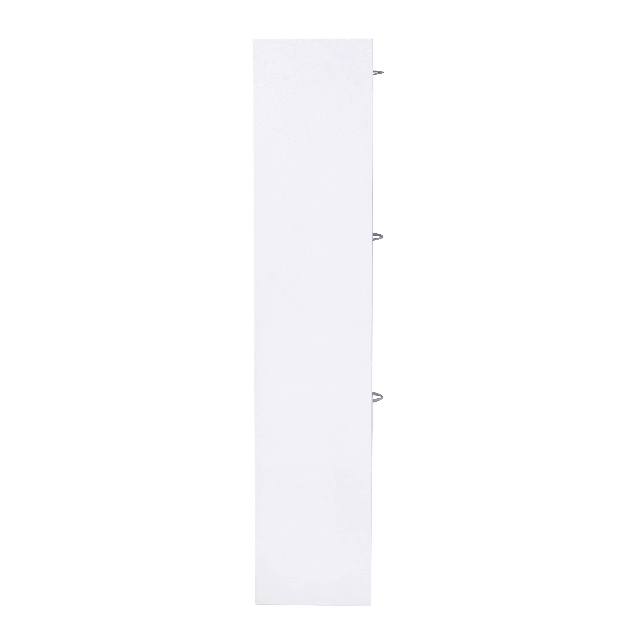 Giulia Grillo Scarpiera salvaspazio slim in legno Bianco, Scarpiera slim 3 ante salvaspazio da ingresso in legno, 60X24X115