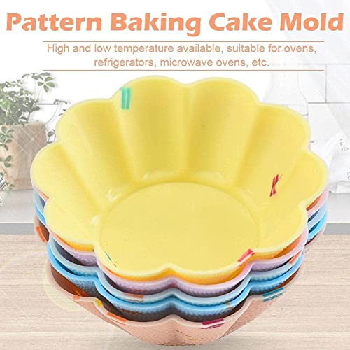 5Pcs/Set Silicone Cake Mold Muffin Cupcake Baking Molds Cake Decorating Cake Cup Bakeware Cooking Tools Maker #TOP4