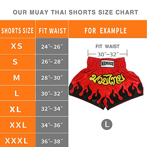 image for NAMAZU Muay Thai Shorts for Men and Women, High Grade MMA Gym Boxing K