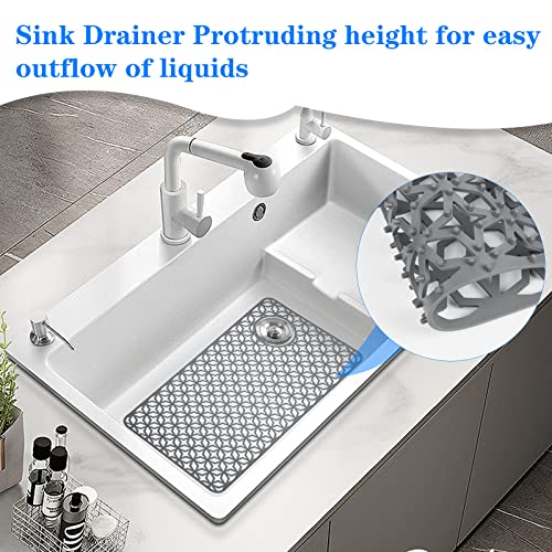 Qkvcx Sink Protectors For Kitchen Sink,28.25''X 14.2'' Sink Protectors For Kitchen,Sink Drainage Mat- Non-Slip Sink Mat For Bottom Of Kitchen Farmhouse Porcelain Sink Kitchen Sink Grid Accessory. #TOP1