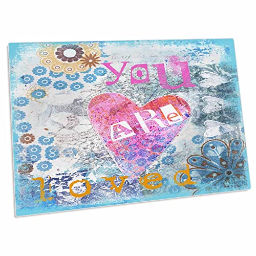 Alfombrilla de escritorio 3dRose Heart Collage You are Loved
