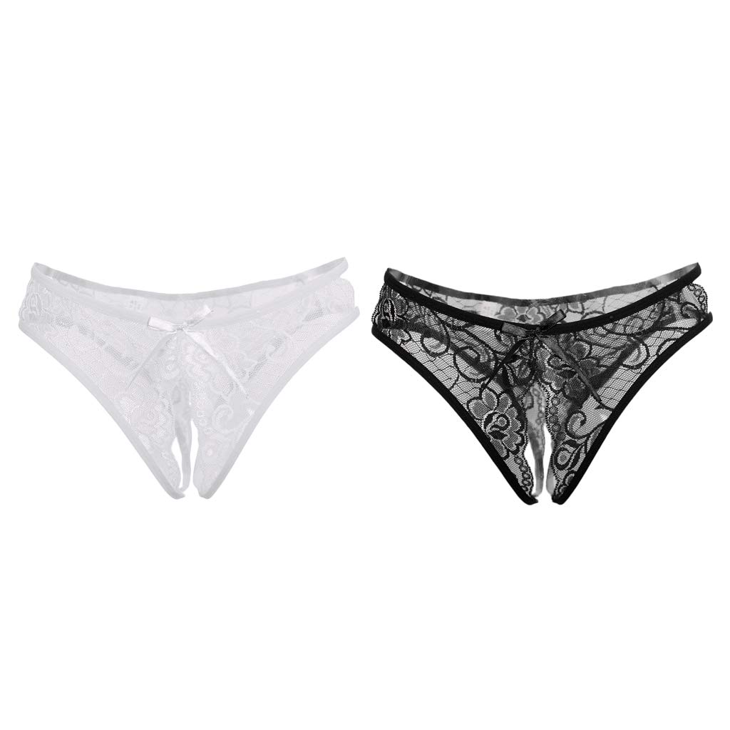 2Pack Floral Lace Thong Underwear Open Butt Panties Womens Lingerie |Clothing, Shoes & Accessories |Womens Clothing |Panties|2 Pieces of Womens |Accessories, Organizer, Storage, Holder, Rack, Stand,-image-32