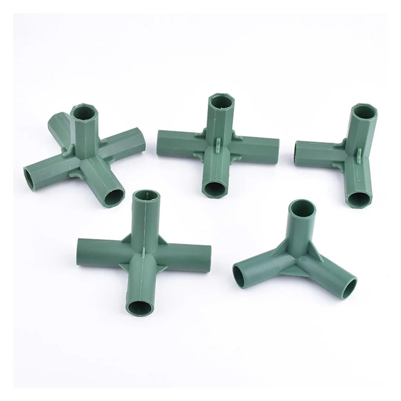 Connettori per Telaio da Giardinaggio 2-20 pz Giardino Serra Telaio Tubo di Raccordo Connettori Pianta Fiore Palo Scherma Giunti Casa ID 16mm 3-way 4-way 2-way 5-way(90 Degree Three-way,12PCS)