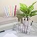 Xelsluthe 2 PCS Pen Display Stand, Plastic Pen Holder Stand Display Rack 6-Slot Pen Acrylic Pen Holder Makeup Brush Rack Organizer Eyebrow Stand for Office Study