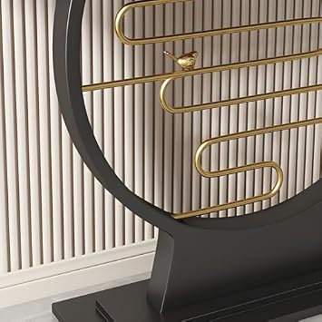 Scratch Resistant Glam Stone/Metal Entrance Table Modern Abstract Console Table for Living Room & Entrance, White 39
