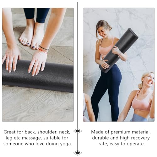 Rodillo semicircular EPP para yoga negro 60 cm para masaje corporal y entrenamiento de músculo y fitness miniatura 3