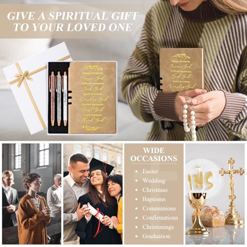 Cuadernos de oración religiosos Spakon con escrituras cristianas 6