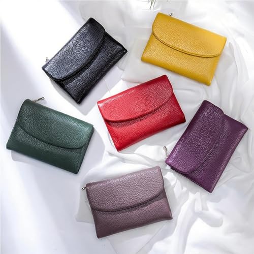 Unisex Pebble Leather Wallet, Women's Genuine Leather Coin Purse with Credit Card Holder, Multicolor Clutch for Women, Can Hold Coins, Id Cards (#2)2