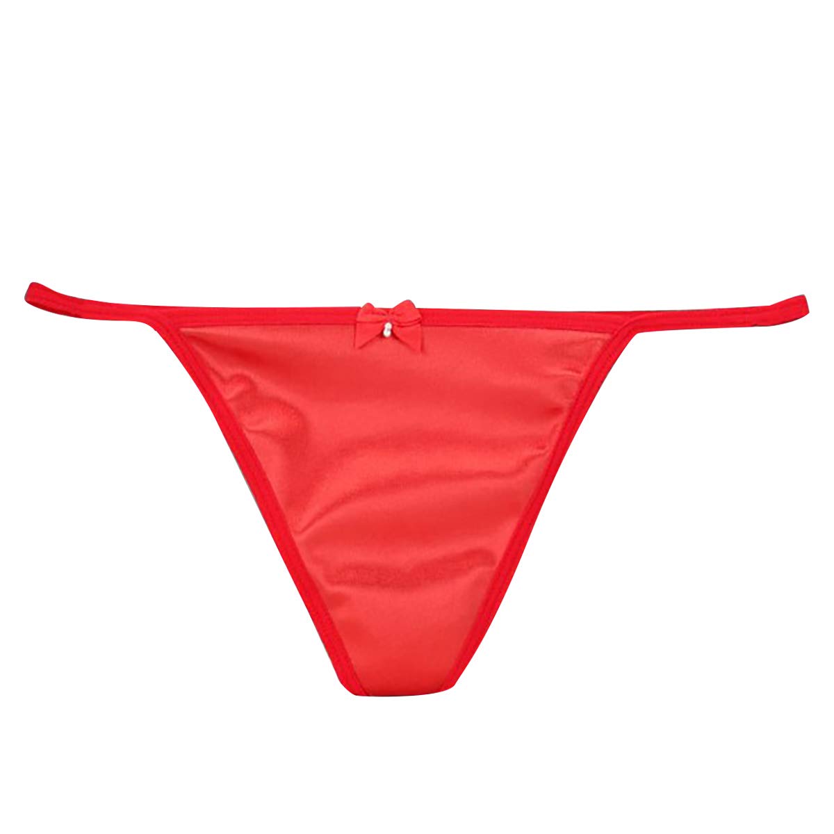 Hularka Womens Silky Satin G-string Thong Low Rise Underwear T-back Cheeky Panties Lingerie