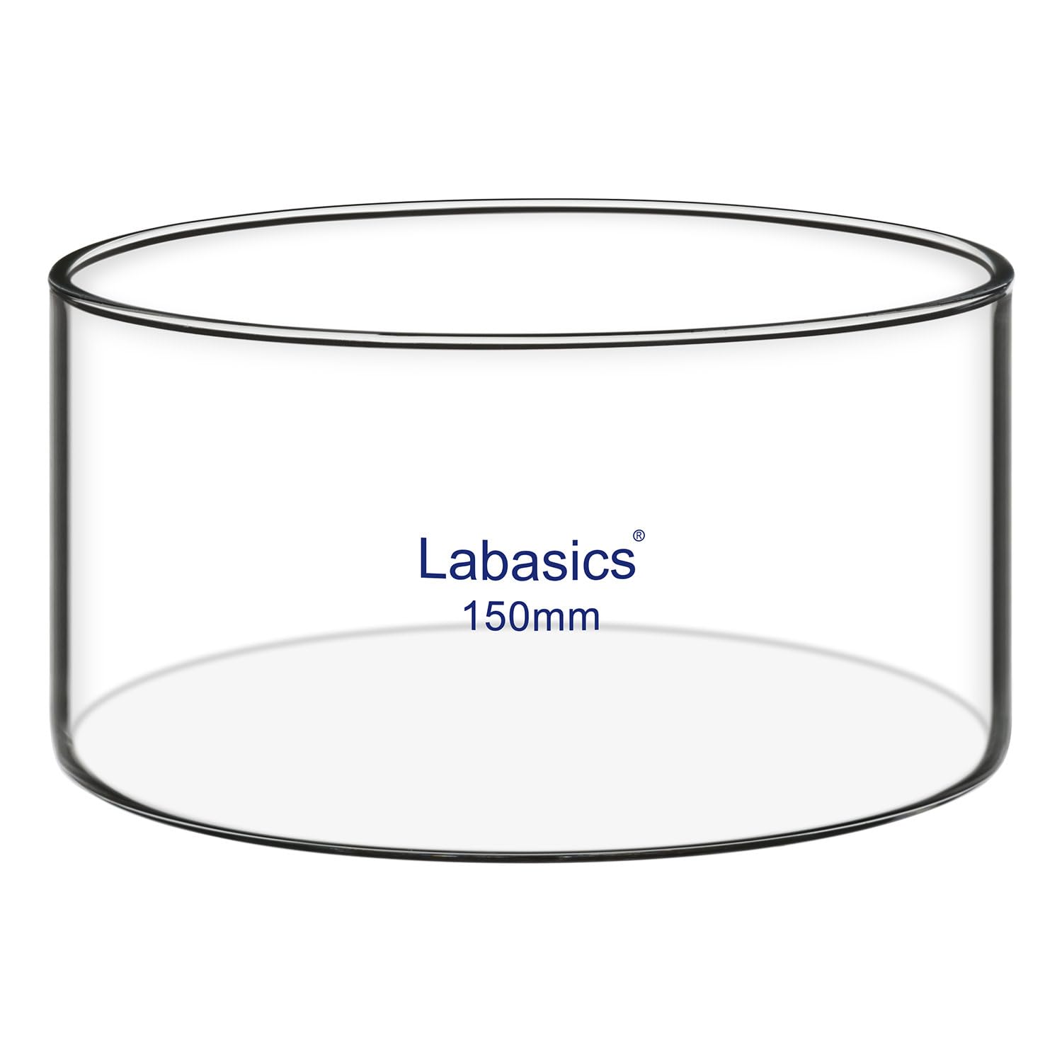 Labasics Crystallizing Dish, No Spout Flat Bottom Thick-Walled High Borosilicate Glass Crystallizing Dishes for Crystallization and Evaporation Lab Glassware, Outer Diameter: 150 mm, Capacity: 1000 ml
