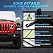 SUPAREE Covers Waterproof 4 Door, Jeep Wrangler 4 Door Waterproof Rain Cover - Windproof Hooks & Driver Door Zipper, UV Protection Outdoor Sun Rain Wind Snow Protection,Slivery Storage Bag