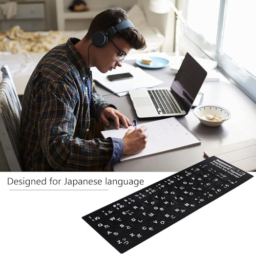 Adhesivos japoneses para teclado HERCHR fondo negro miniatura 4