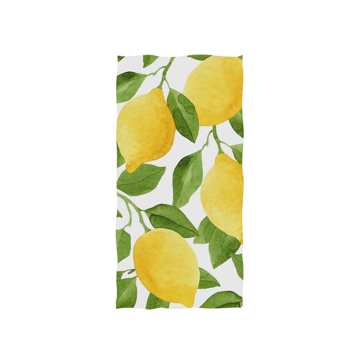 Linomo Girls Lemon Hand Towel Vintage Leaves Towel Cotton Face Towel Dish Towel For Kids Boys Adult