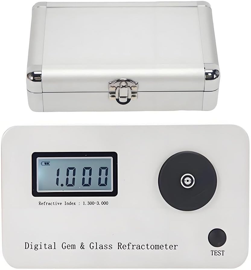 Professional Gemstone Refractometer, Portable Jewelry Tester Identification Tool 1.300-3.000 Refractive Index for Diamonds, Jade, and Jewelry