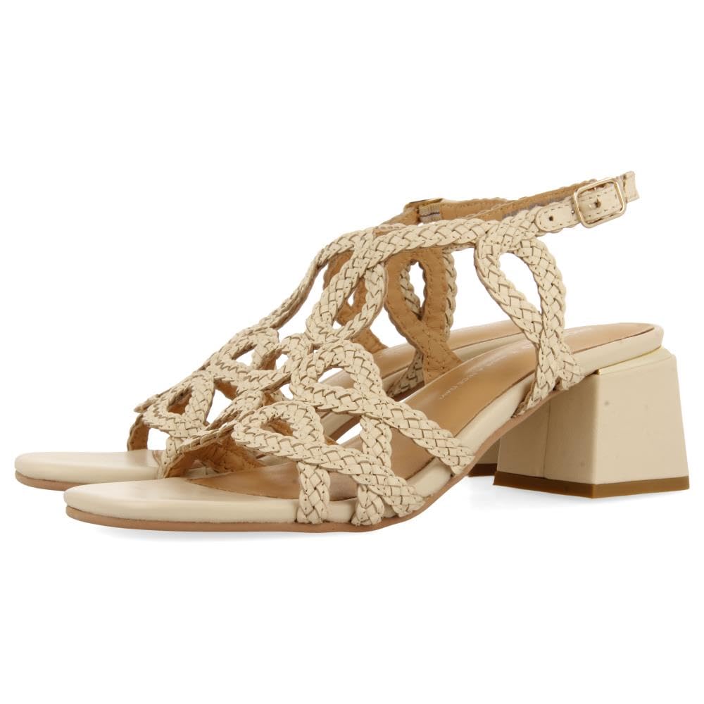 GIOSEPPO Crescent, Women's Sandal, Off-White, 39 EU, ivory white, 7 UK