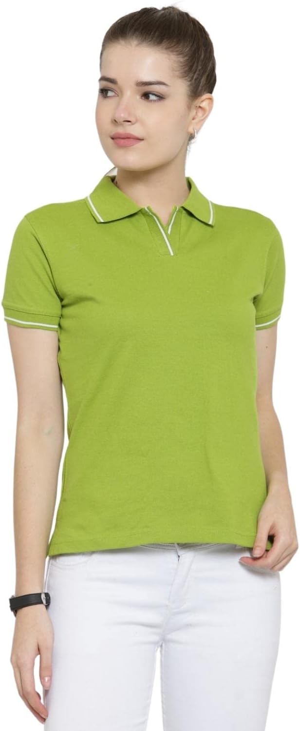 Scott InternationalWomen's Organic Cotton Regular Fit Polo T-Shirt (lsp15xxxl_Apple Green_XXX-Large)
