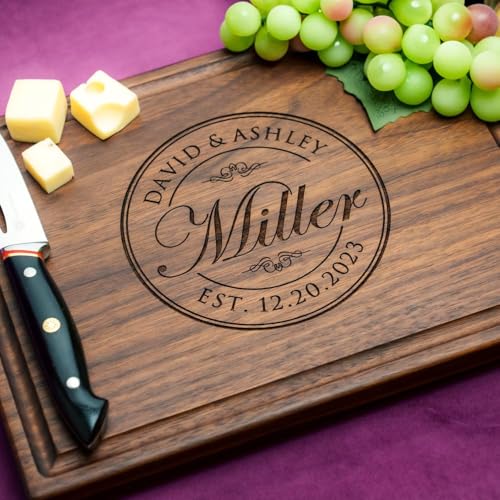 Personalized Cutting Board - Custom Engraved Wood Charcuterie Board -