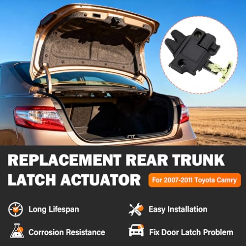 Image of Rear Trunk Latch Actuator for 2007-2011 Toyota Camry | Tailgate Hatch Lock Actuator Trunk Release Latch Replaces 64600-06010, 64600-33120, 931-860, 6460006010, 931860