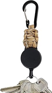 拡張可能なキーホルダー - 拡張可能なキーチェーン, カラビナバッジホルダーキーリング | 格納式コードキーホルダー、カラビナベルトクリップキーホルダー、格納式キークリップ、キーホルダー