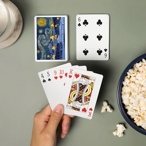 Baraja Starry Night para adultos, 52 cartas tamaño póker miniatura 2