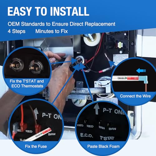 Image of RV Water Heater Thermal Cutoff & ECO Thermostat Assembly Kit for Atwood Gas /Electric EXT Water Heater Replacement Parts 91447 93866, GCH6-4E GCH6-6E G6A-7E G6A-8E GC6AA-9E GCH10A-2E G610-3E