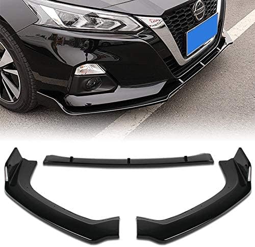 3PCS Front Bumper Lip Kit fit for Compatible with 2019-2022 Nissan Altima Sedan/4DR, Sports-Style Splitter Trim Protection Spoiler, Air-Dam-Chin-Diffuser (Painted Black)