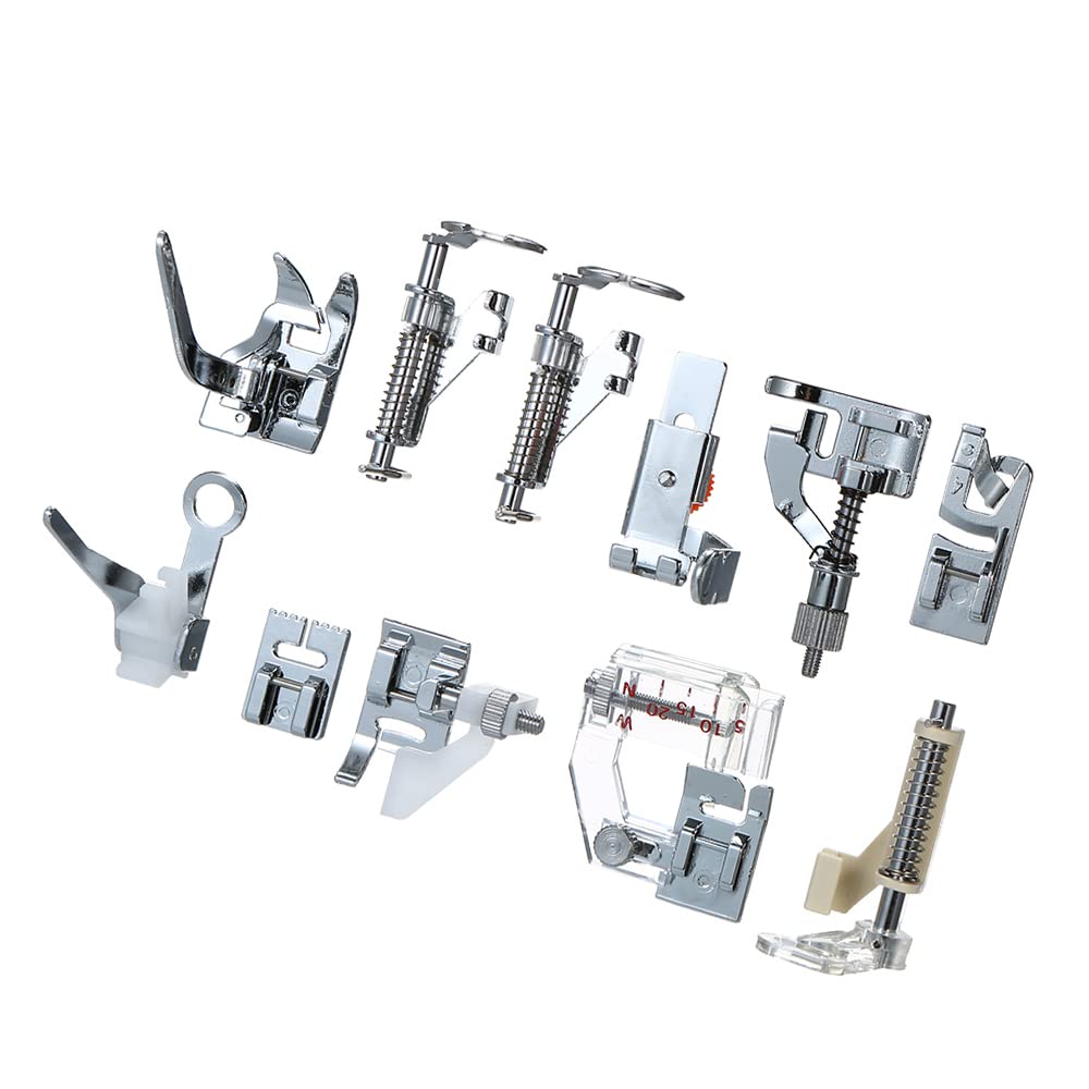 Fafeicy 62 PCS Kit di Piede Presser, Set di Piede di Cucitura in Plastica in Metallo Professionale per la Maggior Parte delle Macchine da Cucire per la Casa con a Bassa Gamba