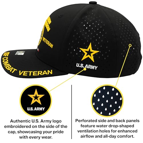 Image of Operation Iraqi Freedom Veteran Hat for Men Official Licensed US Army OIF Combat Veterans Adjustable Cap