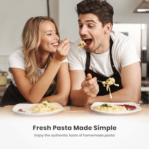 image for ISIMEE Pasta Maker, 9 Adjustable Thickness Settings 2 in 1 Pasta Machi