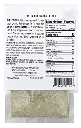 Rabbit Creek Dilly Cucumber Vegetable Dip Mix Pack of 2 - Creamy Cucumber Dill Dip