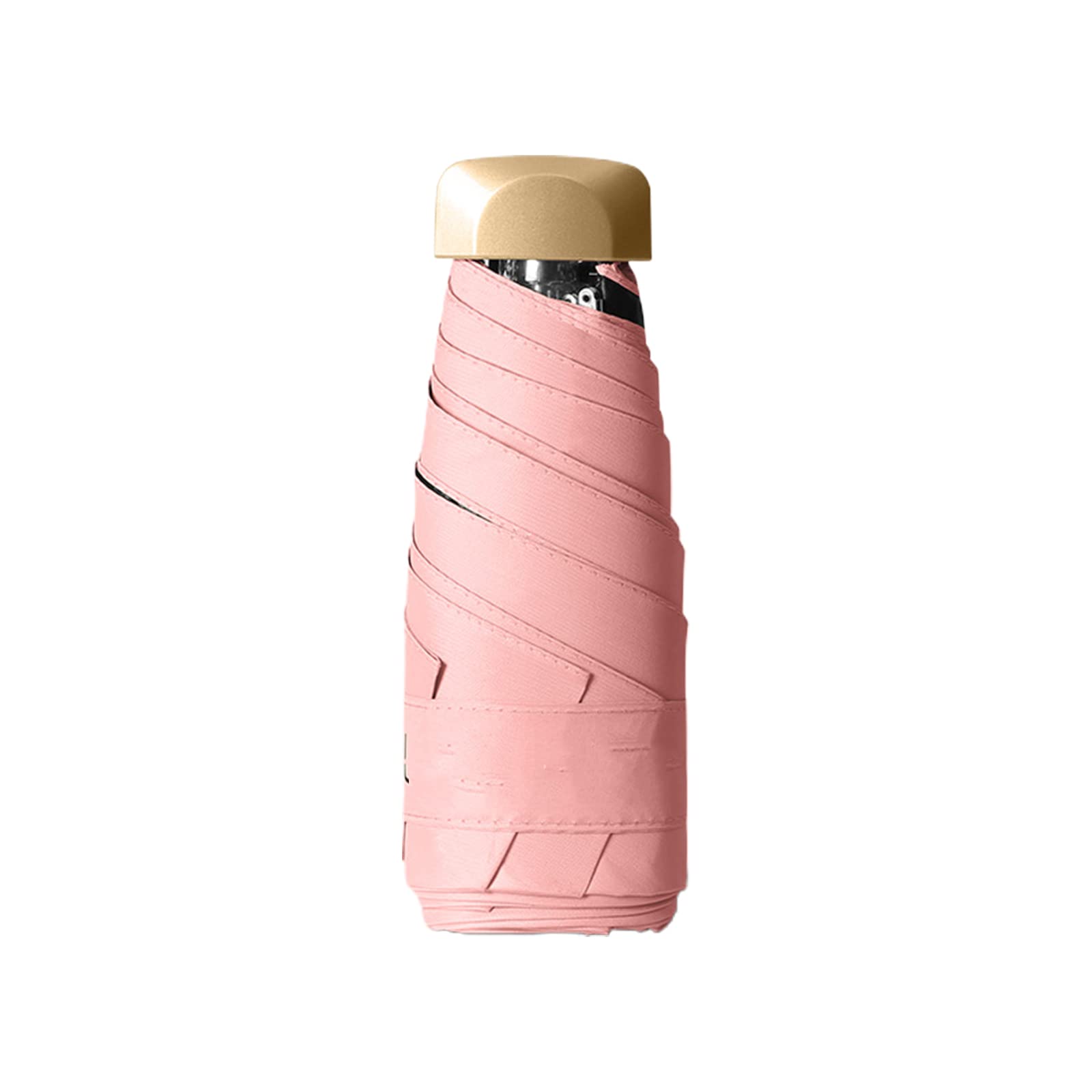 CMBSSTFC MaikOn Parapluie de Voyage Compact, Parapluie pour Sac à Main, Voyage Compact, léger Portable, Parasol Coupe-Vent avec Protection UV à 99% pour Femmes Hommes (Rose)