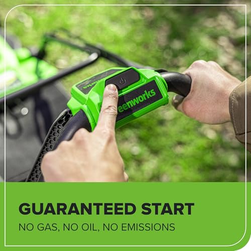 Image of Greenworks 40V 14 inch Brushless (Push) Cordless Lawn Mower, 4.0Ah Battery and Charger
