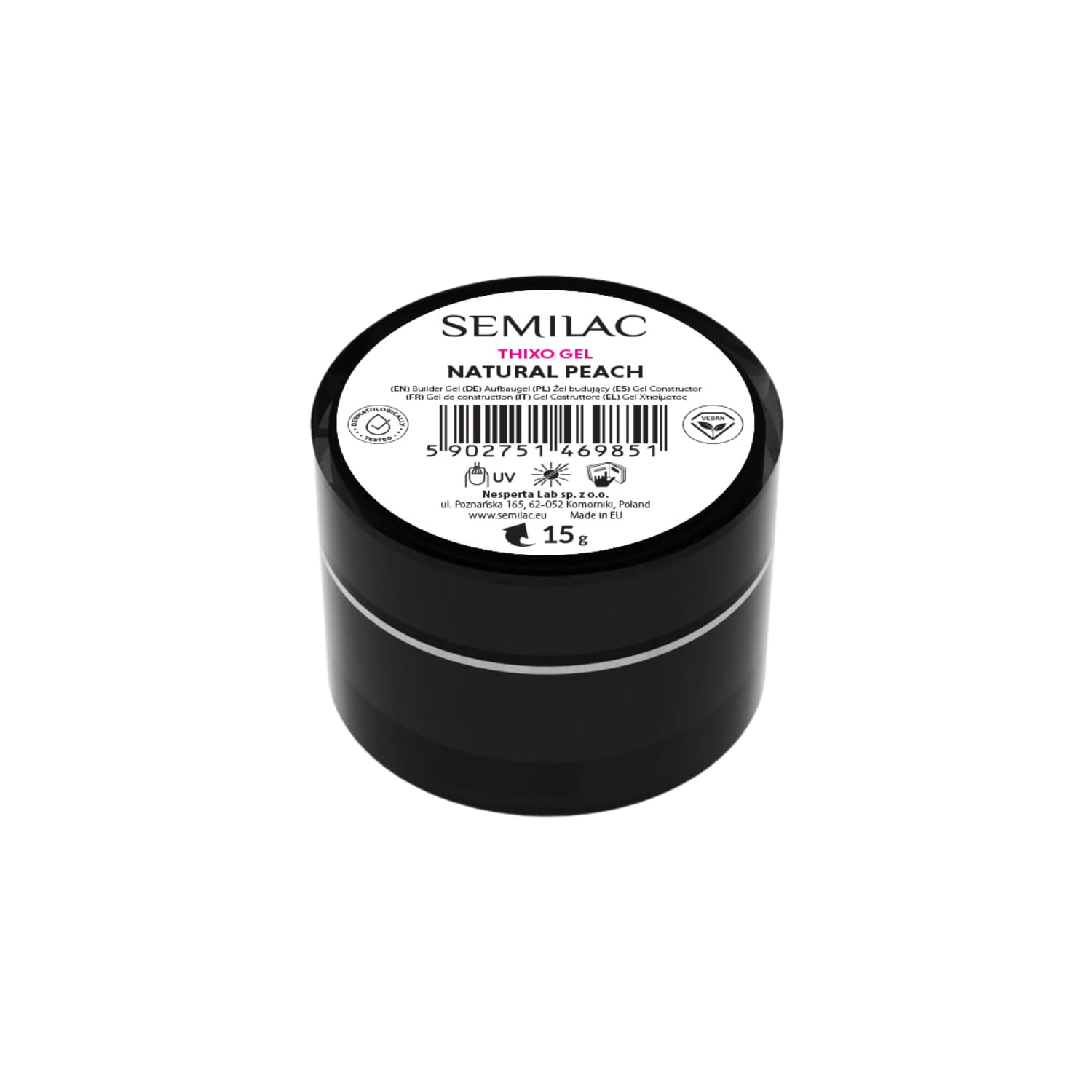 Semilac Żel Budujący Do Paznokci Thixo Gel Natural Peach 15g