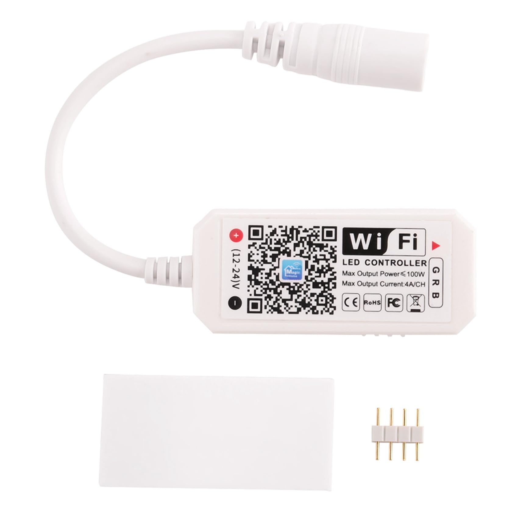 Camisin RGB Led Light Strip Voice Control Work with Alexa & Home, WiFi Smart Controller with Free App Via iOS Or Android